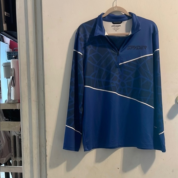 Spyder‎ Blue Geometric Long Sleeve Top - Picture 1 of 4